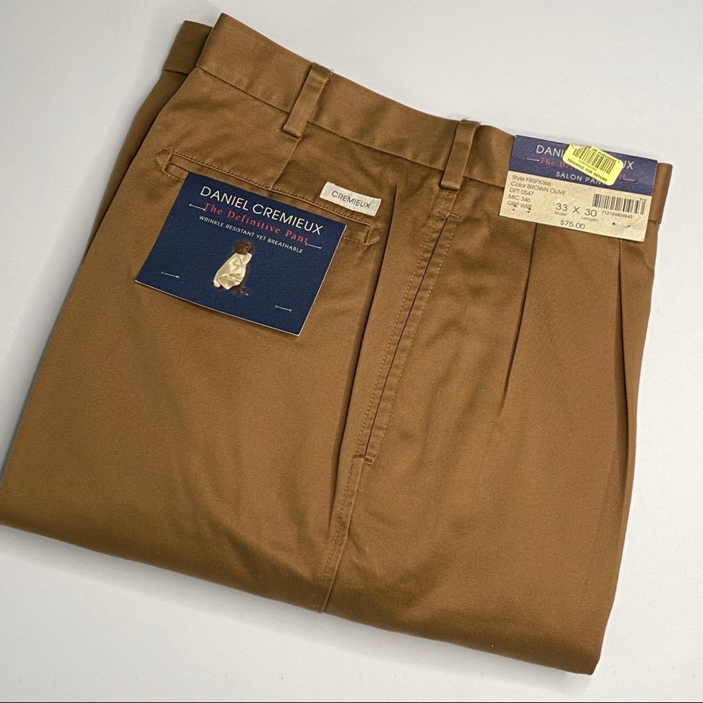 Daniel Cremieux men’s salon pants 33x30 brown nwt